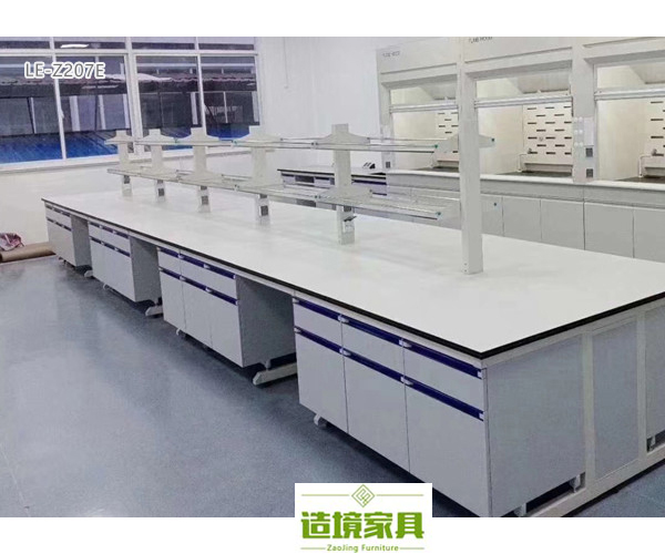 武汉实验台，武汉中央实验台LE-Z207E全木柜体，武汉钢木边台实验台