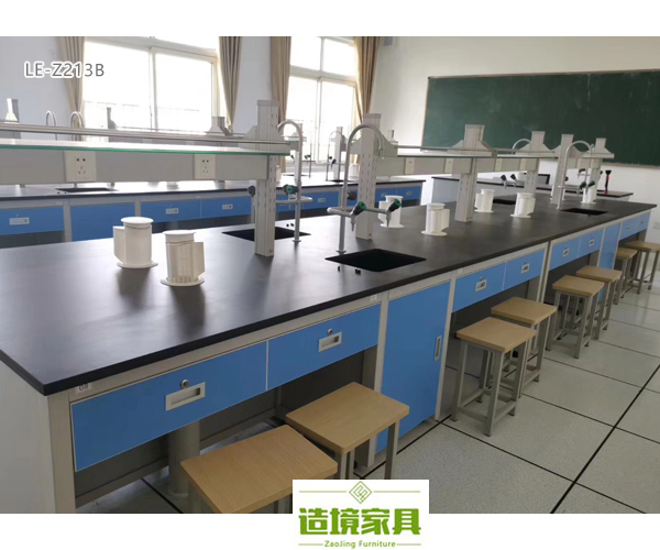 武汉实验台，武汉中央实验台LE-Z213B学生实验台，武汉钢木抽屉边台
