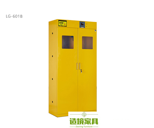 武汉钢瓶柜LG-601B黄色侧面图